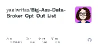 [HN] Big Ass Data Broker Opt-Out List