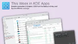 This Week in KDE Apps