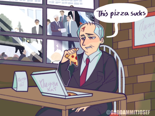 Gorbachev not liking pizza hut