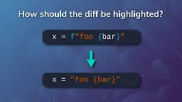 What should semantic diffs highlight: The change or its effect?