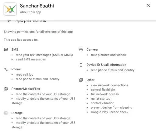 (unverified image) The compulsory Indian spyware app indicates why governments hate secure encrypted messenger applications