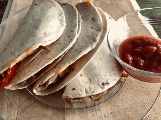 TaFaDilla with salsa on the side 